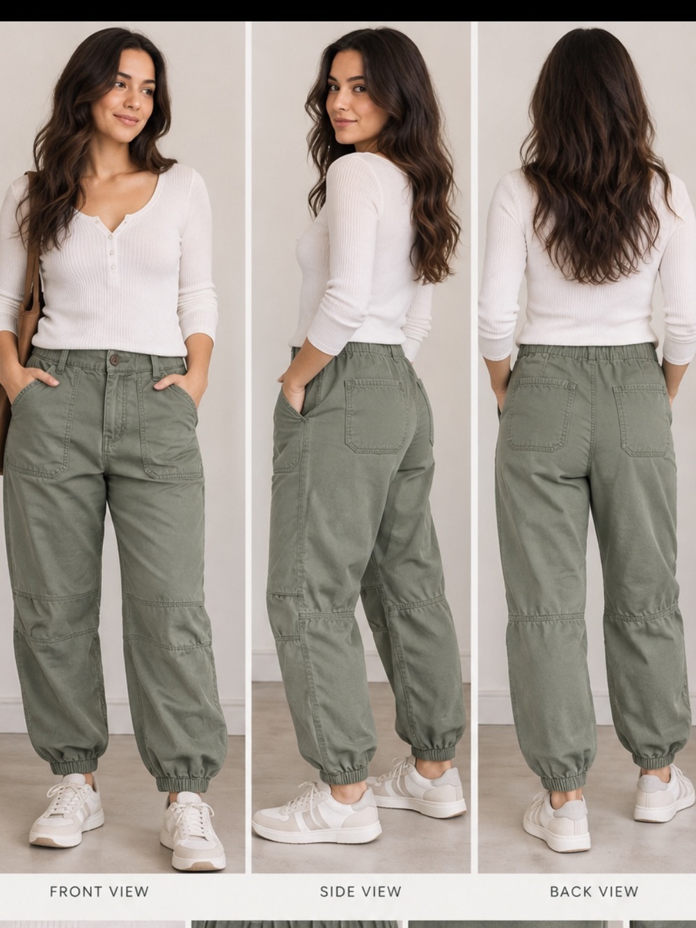 Free people olive Green Casual joggerPants size M